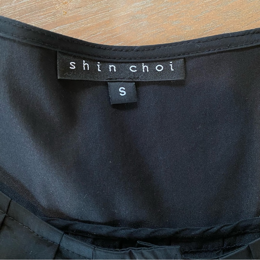 Vintage Shin Choi Swing Jacket Short Size Small White 3/4 sleeve Gold Buttons - Picture 3 of 7
